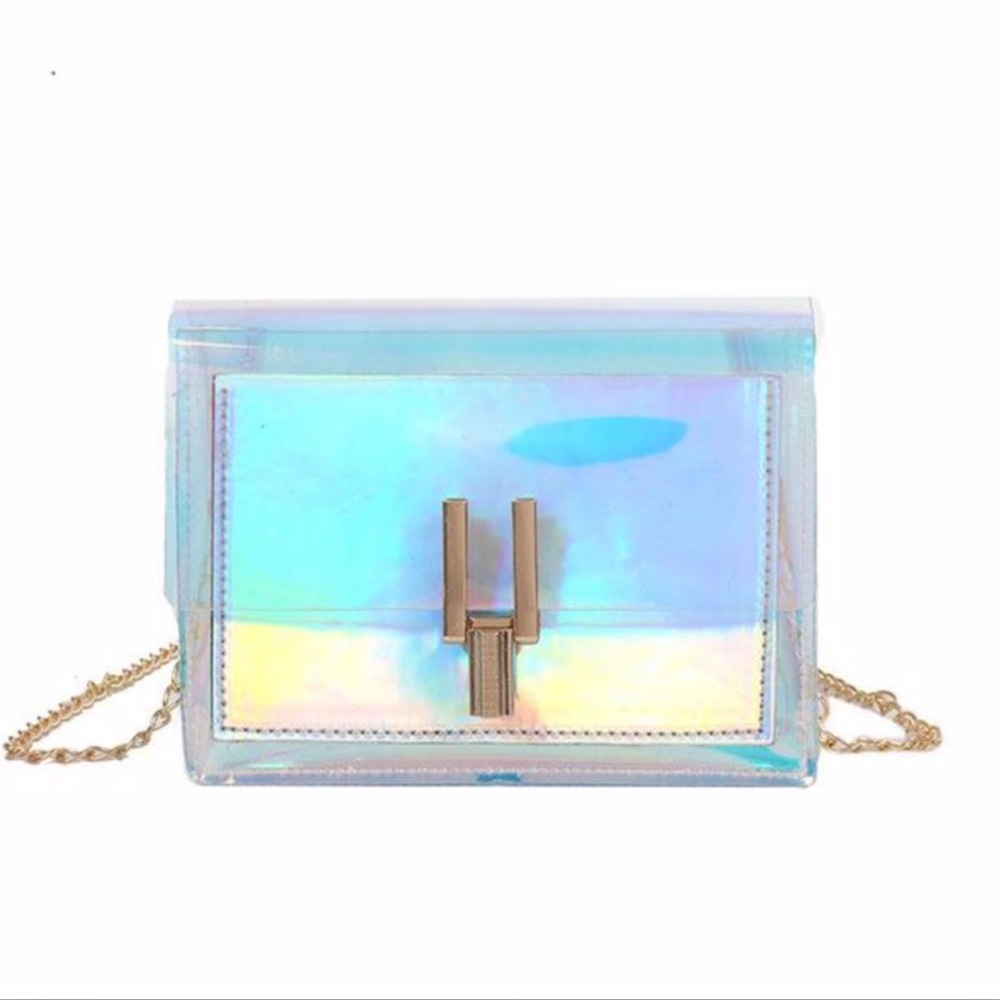 Clear Hologram Mini Crossbody Shoulder Purse - Picture 8 of 10